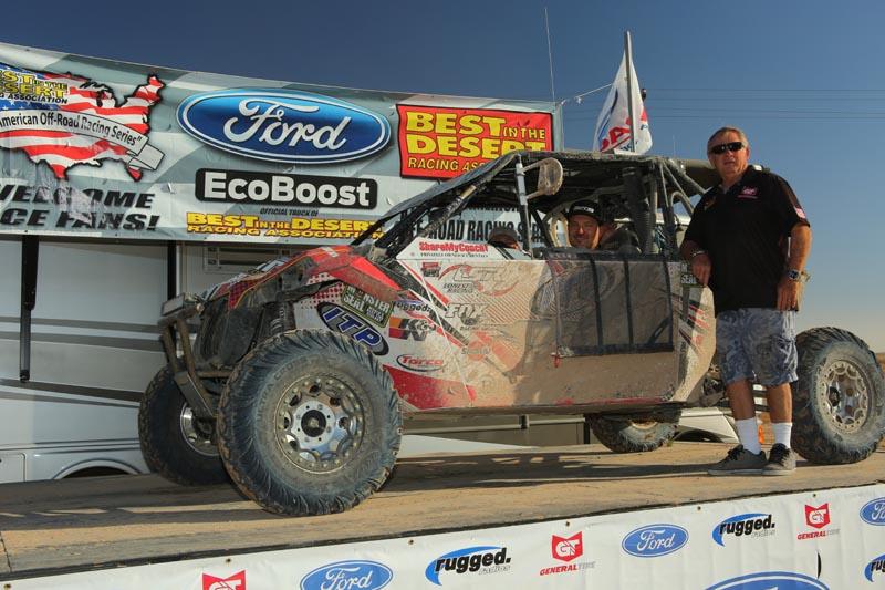 The No. 1917 Can-Am Maverick MAX 1000R piloted by Derek and Jason Murray (Can-Am/Murray Racing/ITP) took fourth at the BITD BlueWater Desert Challenge in Arizona to stay in the top three in the UTV Pro class points standings with one round remainging on the year.