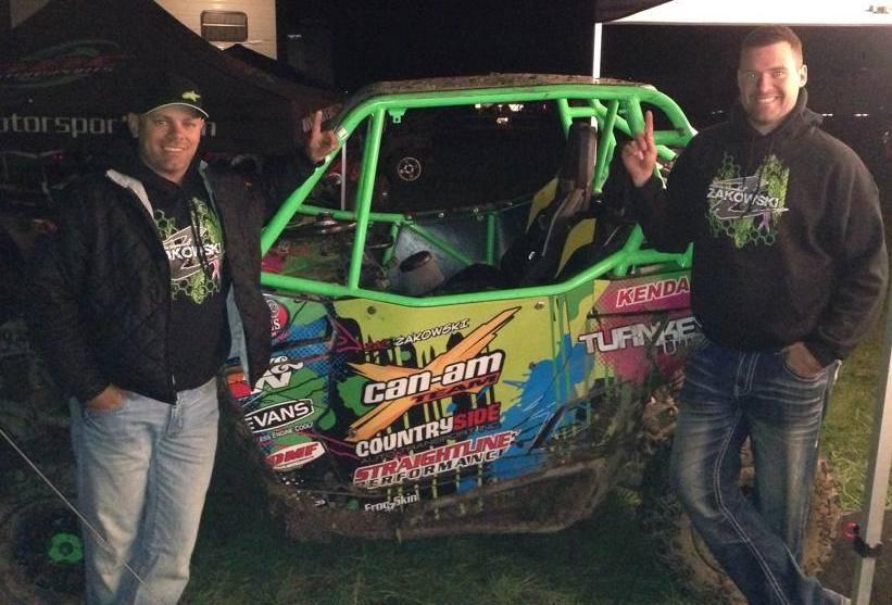 Can-Am Maverick 1000R pilot Zac Zakowski (right) and co-pilot Eric Von Sprecken earned a fourth-place finish at the series finale to capture the 2014 IATVHSS Open UTV class title this past weekend in Carlisle, Iowa.