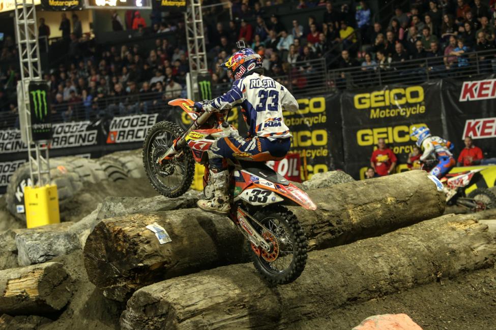 Taylor Robert was able to capitalize on others mistakes and win his first career endurocross main event