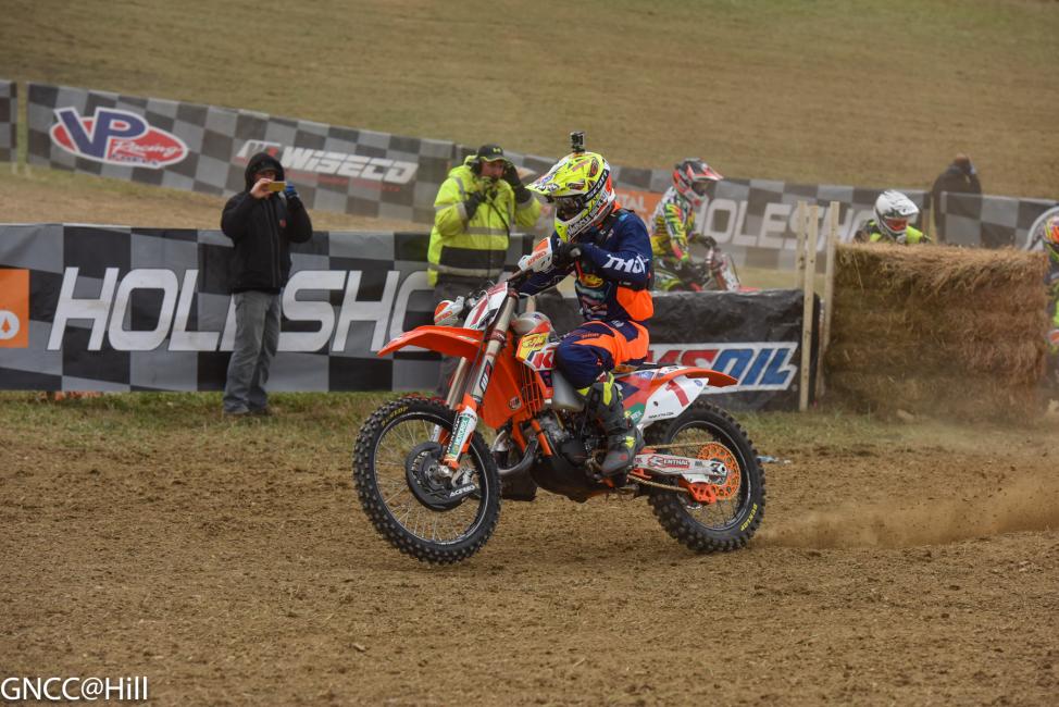 Kailub Russell will attempt to put a KTM 150XC into the center of the podium 