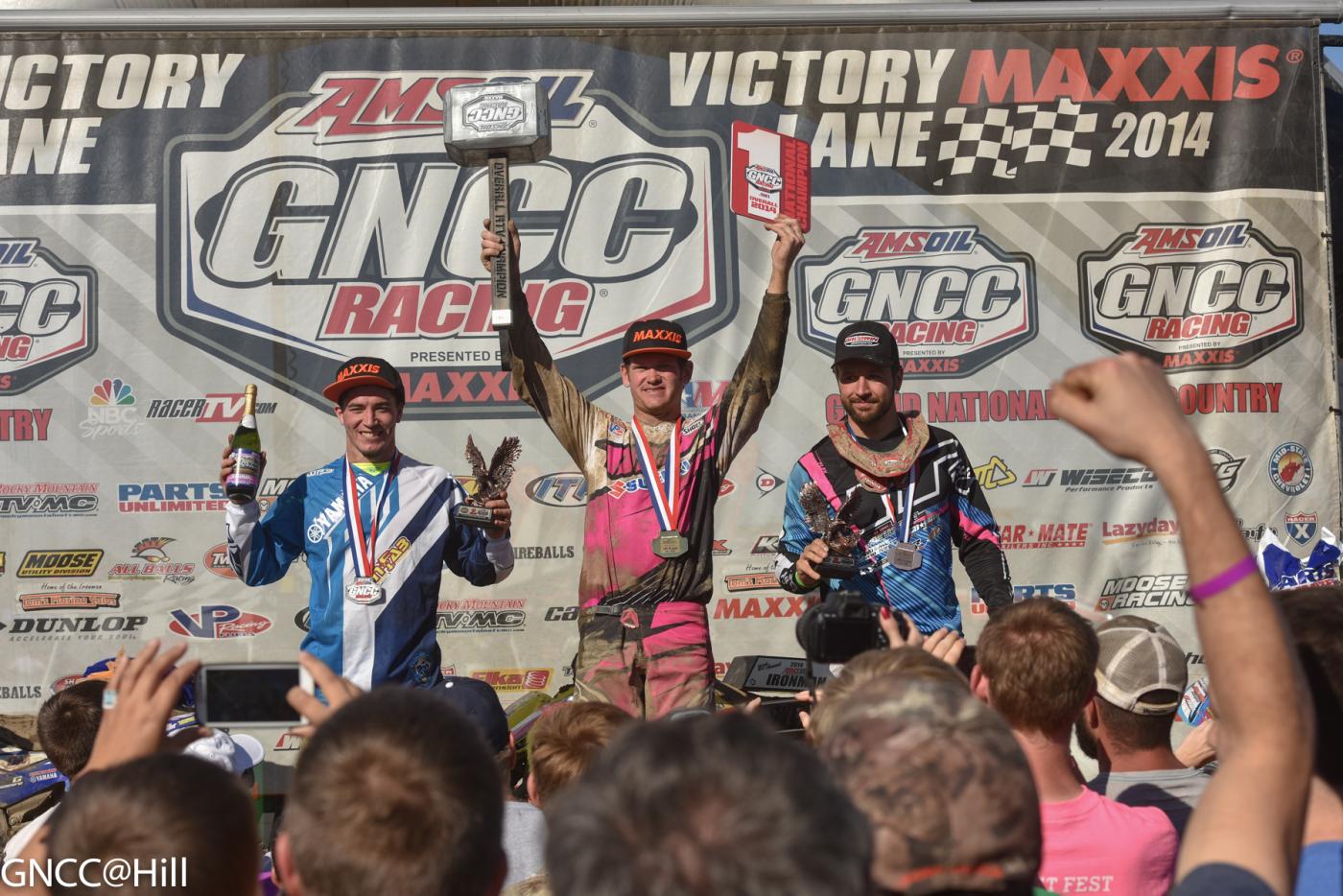 XC1 Podium: (left) Walker Fowler, Chris Borich, (right) Adam McGill 