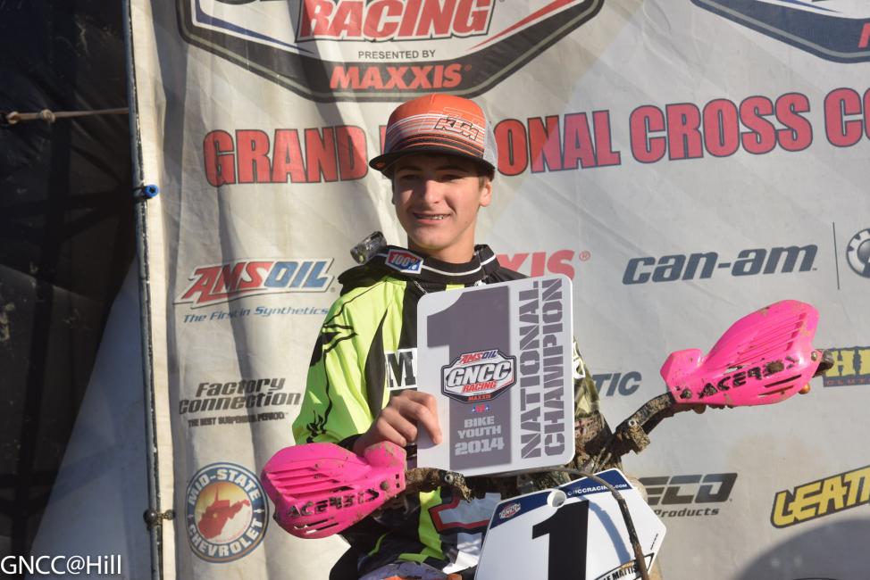 Mattison took home the number one plate for the 2014 Bike Youth Championship