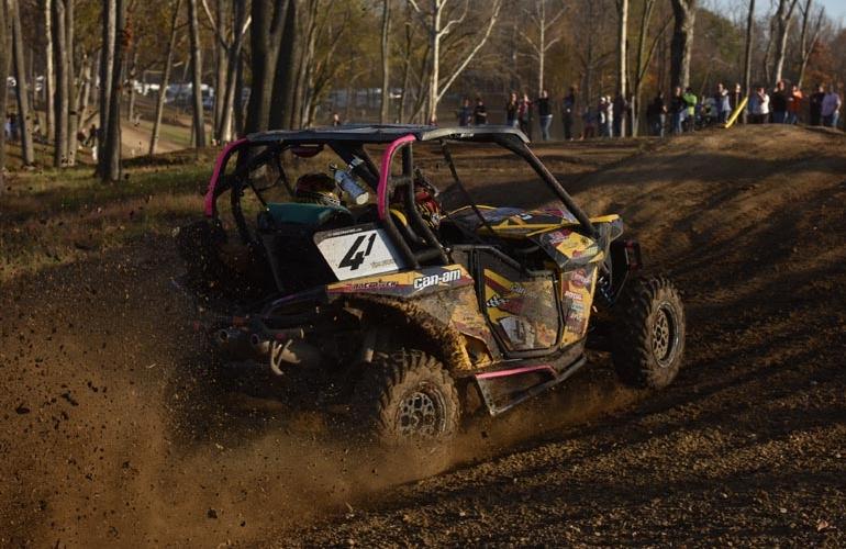 Tim Farr (JB Racing / Can-Am / ITP) won the XC1 Modified class and SxS overall at the AMSOIL Ironman GNCC in Indiana, to push him to third place in the final class standings