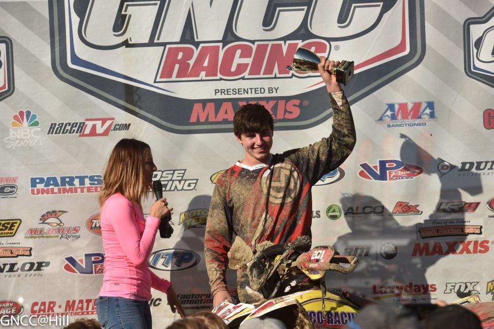 Cody Collier made his ATV afternoon debut at the Ironman GNCC