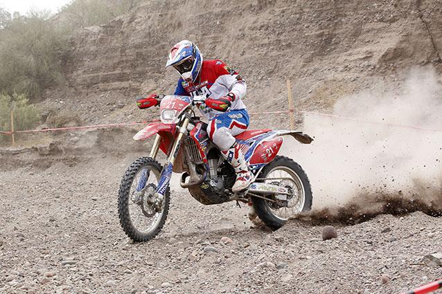 Thad DuVall giving it some gas on day one as he rides for the United States in Argentina