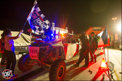 John Angal's No. 1919 UTV Inc. / LSR car sat on the Baja 1000 podium after winning Class 19 (Pro SxS) at the 2014 SCORE International event in Mexico