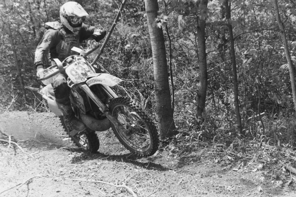 Mike Lafferty claimed 8 National Enduro titles in his career but he also was able to grab 2 GNCC overall wins and a slew of podiums as well. Here's a shot from 1996 when Mike was still considered to be an up-and-comer.