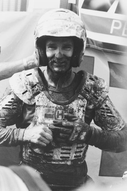 Another from the '87 Blackwater, here's Mark Hyde after his 4th and final Blackwater 100 overall win. Hyde claimed more Blackwater overall wins than any other rider in his career. Today Mark heads up all the KTM Demo Rides.Photo: GNCC Archives