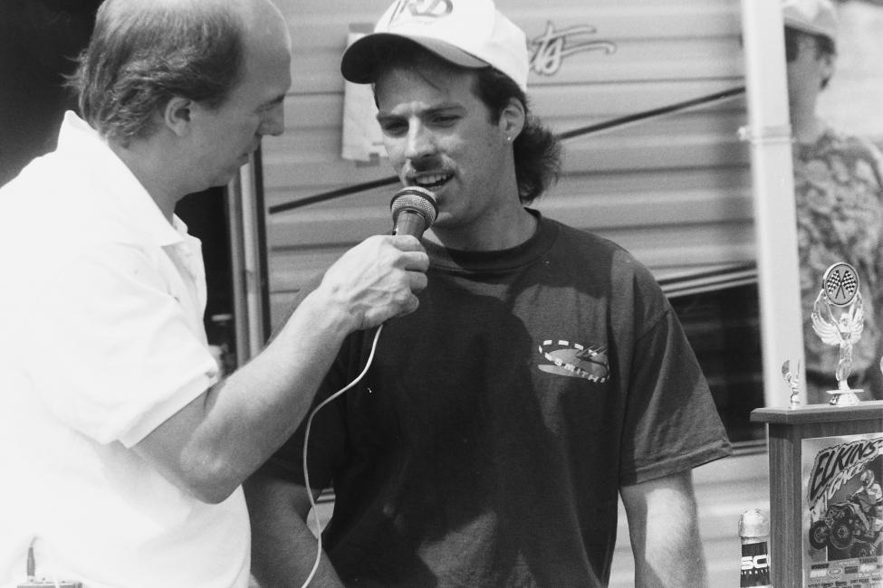 In honor of Barry Hawk's birthday on Wednesday, here's a cool 1995 Barry Hawk shot sporting a mini-mullet.Photo: GNCC Archives