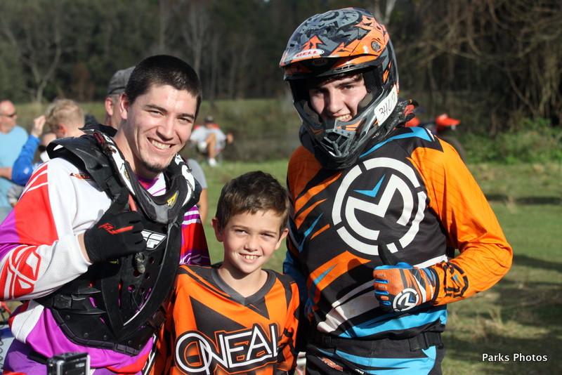 Cole should have gotten in the picture with Jackson (pictured in center) because that kid has a record of being good luck to be photographed with before races!Photo: Shannon Parks