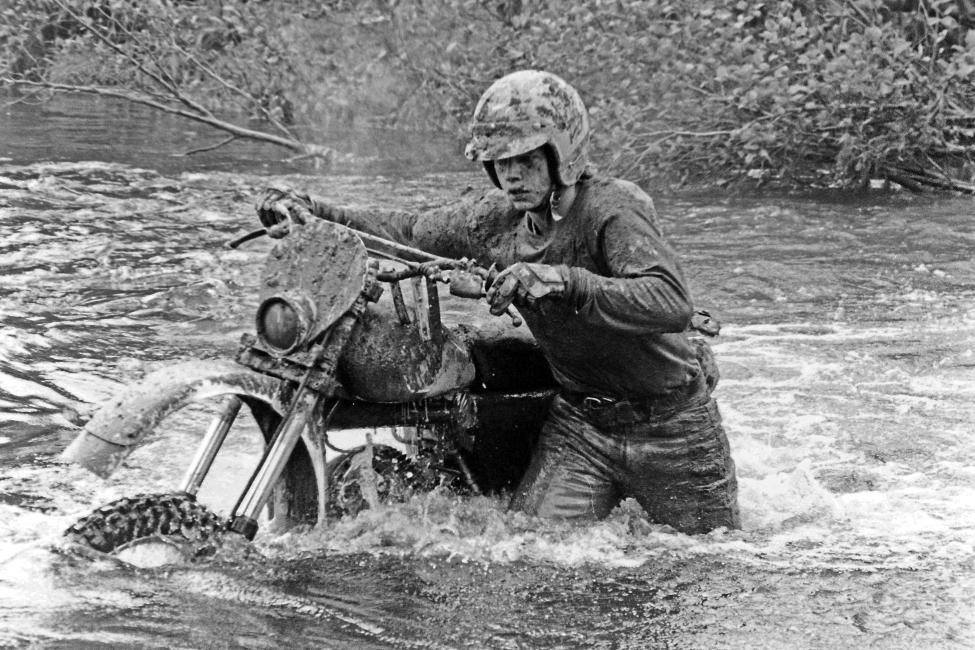 Here's your Blackwater pic of the week, and it's a good one! Here's Ed Lojak making his way through one of the thigh-deep water crossings. With the rocks that littered the river beds, it was usually much smarter to just get off and push yourself through the water!  