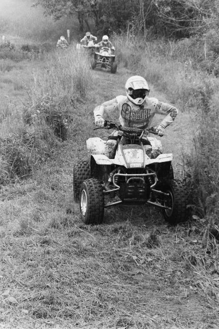 This is a pretty cool shot of the legendary Bob Sloan at the 1990 Brown Jug GNCC in Brownsville, Pennsylvania