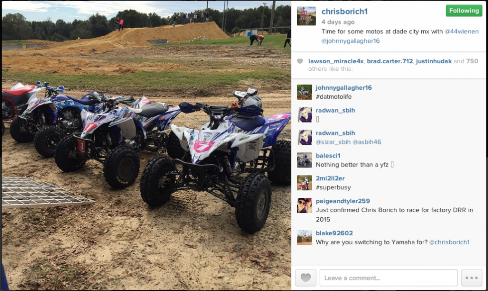 Chris Borich has been down in Florida putting in some laps on a.... Yamaha?