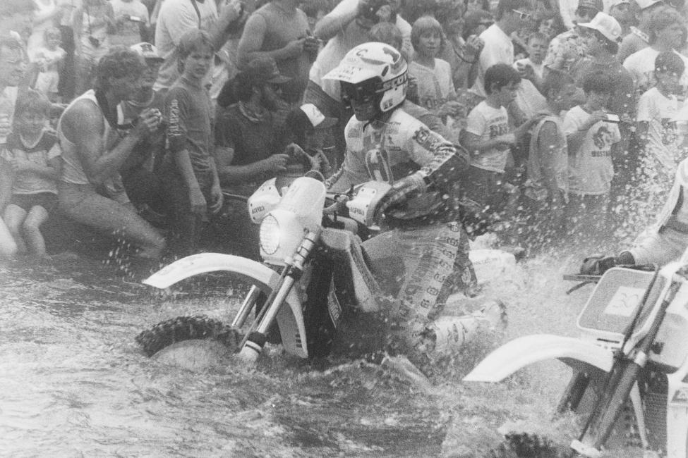 For your Blackwater photo of the week, here's Terry Cunningham making his way through the first part of the Route 92 River Crossing in 1987