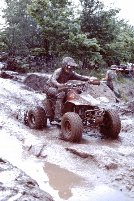 It's a little hard to tell who this muddy rider is, but I know you 250R fanatics will love it!
