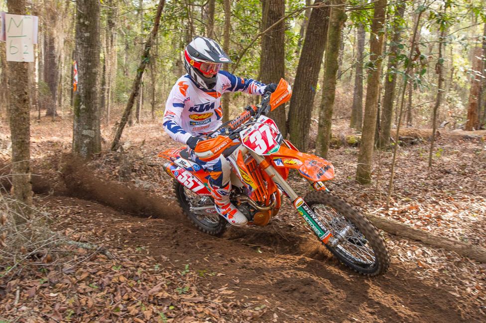 Kailub Russell had a great start to the Sumter National Enduro this past weekend    Photo: Shan Moore/Factory FMF KTM Racing Team