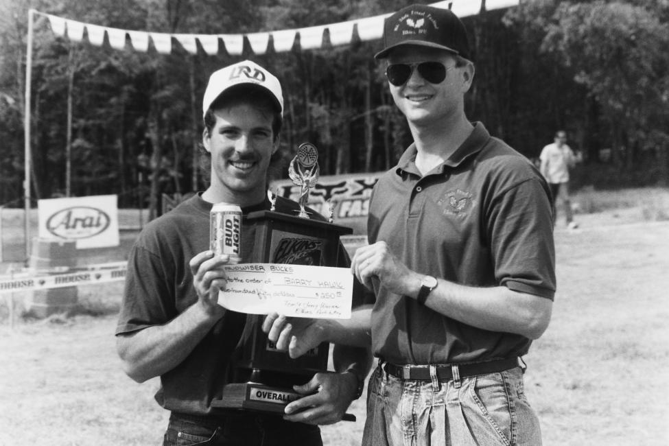 Barry Hawk got a pretty interesting award at the Elkins GNCC.Photo: GNCC Archives