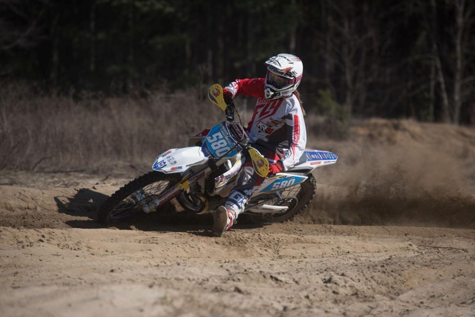 Cosner spent some time last weekend getting her bike dialed in for the first round of GNCC racing in Florida on March 7-8.