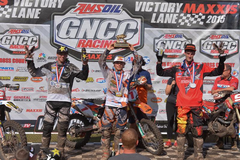 Kailub Russell, Josh Strang and Chris Bach rounded out the Wild Boar GNCC podium