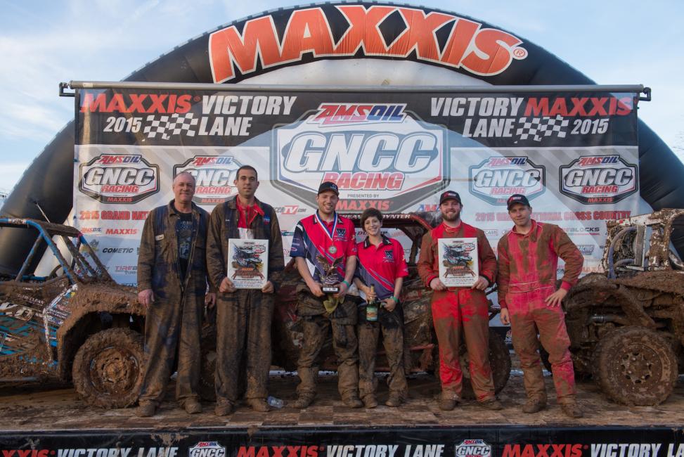 Treavis Poynter (center), John Yokley (right) and Steven Matko (left) along with their passengers rounded out the Georgia UTV XC1 podium