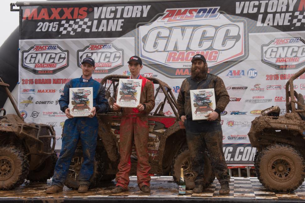 Sam Yokley, Doug Fortner and Josh Copeland were the top three Polaris ACE racers