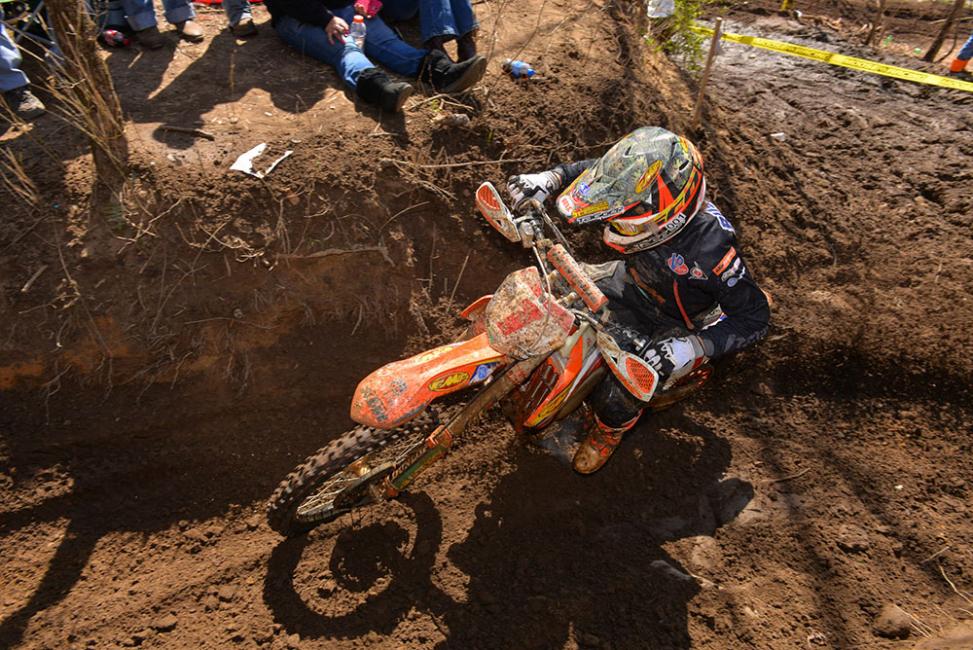 Kailub Russell took the win at the FMF Steele Creek GNCC with two minutes seperating him and second place.