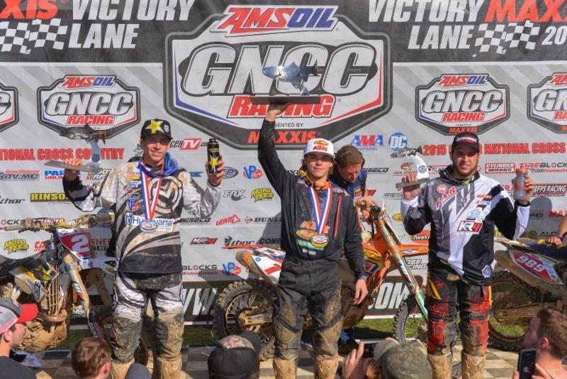 KR4 rider Thad DuVall (right) finished atop the podium at round three