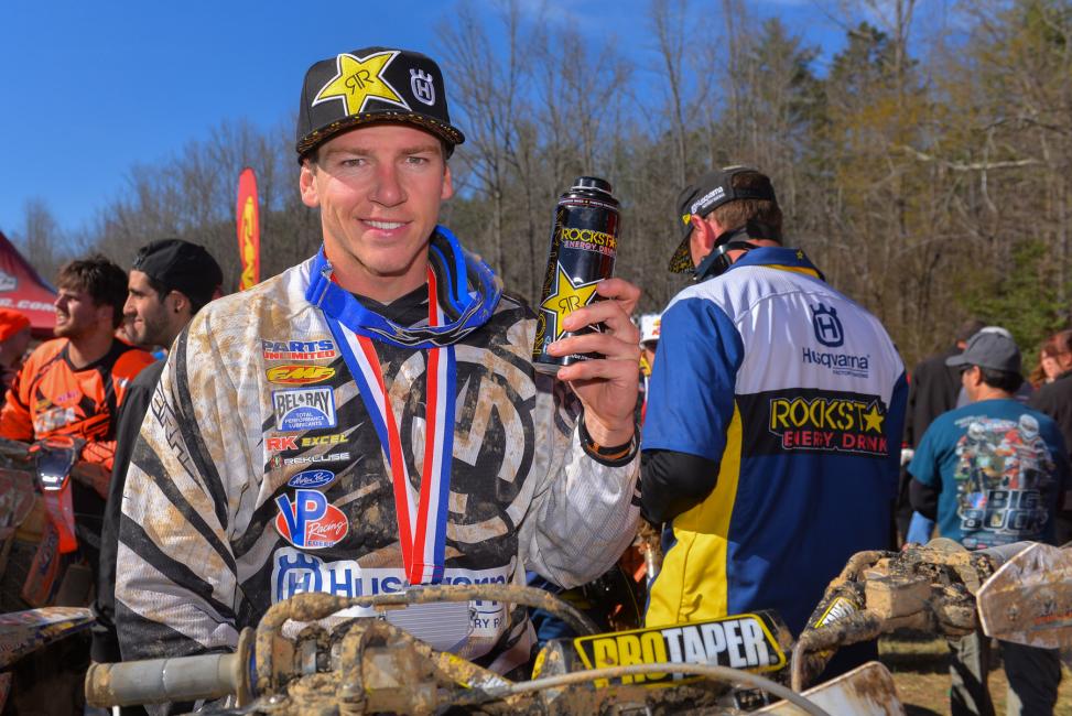 Strang celebrates 2nd place 