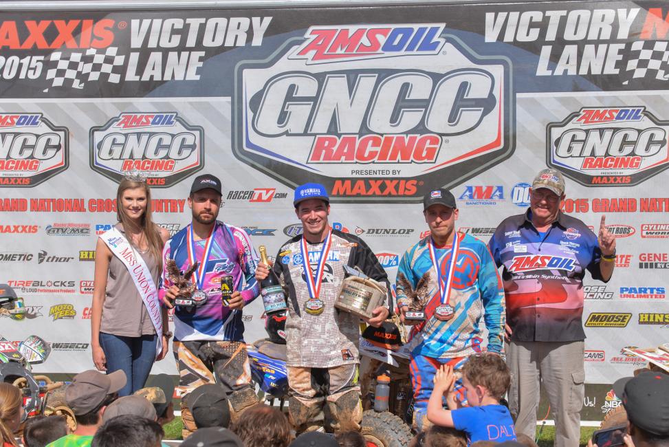 XC1 Podium: (left) Adam McGill, Walker Fowler, (right) Jarrod McClure 