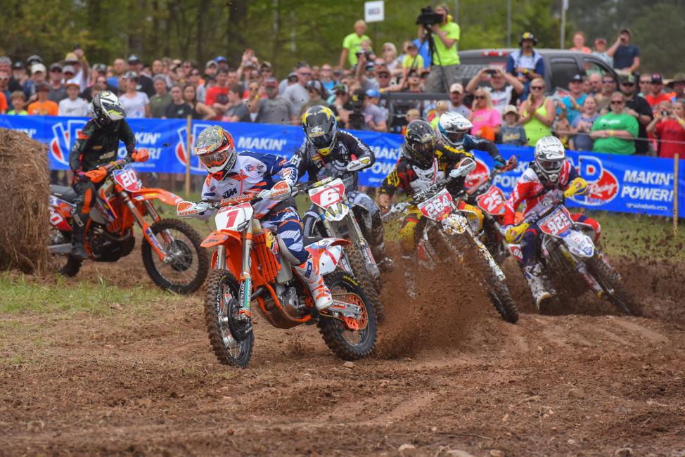 Kailub Russell earned the $250 All Balls Racing Holeshot where he was able to get an early lead on the group 