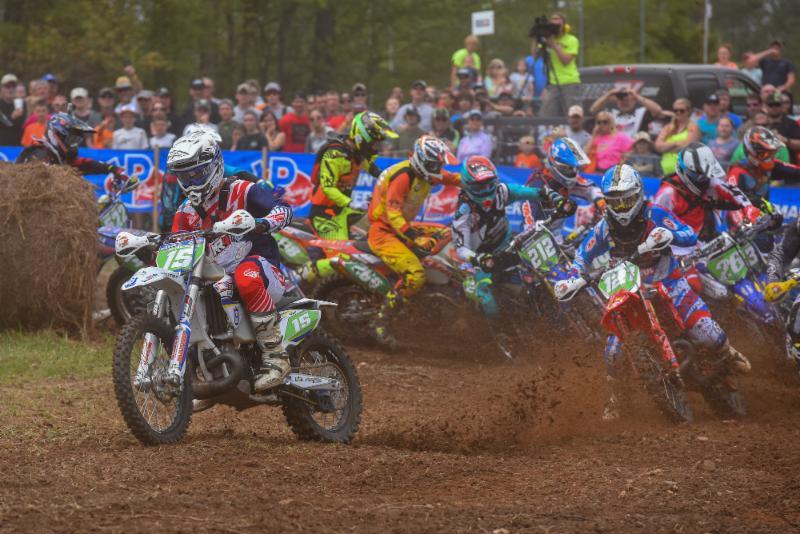Nick Davis (shown above) captured the holeshot and the early lead in the XC2 Pro Lites class on Sunday