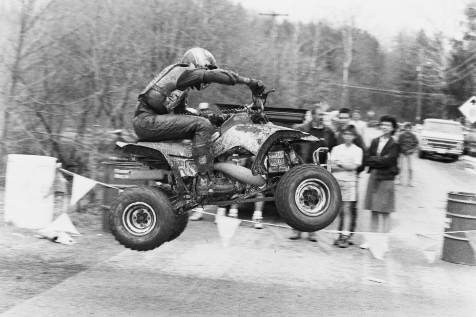 It’s a little too hard to tell exactly who this rider is, but regardless, this road jump from the 1989 Fireball 100 GNCCPhoto: GNCC Photo Archives