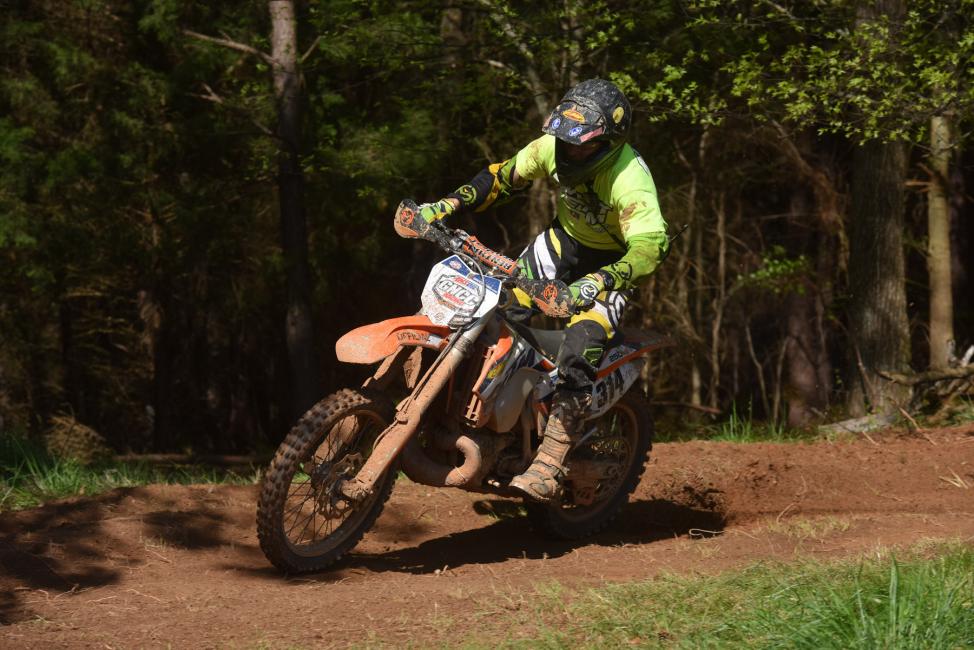 Tommy turns lap after lap in a given weekend and his smooth, stand-up riding style always turns racers heads.Photo: Ken Hill