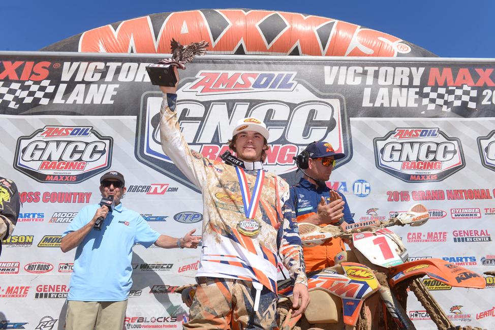 Kailub Russell looks to claim his sixth consecutive win this weekend at the Tomahawk GNCC