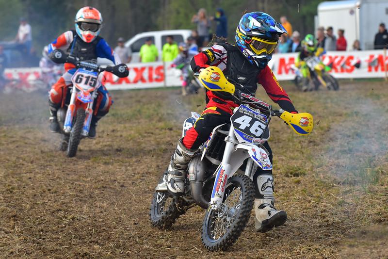 Grant Davis powered through a double-flat to win his fifth race of the year