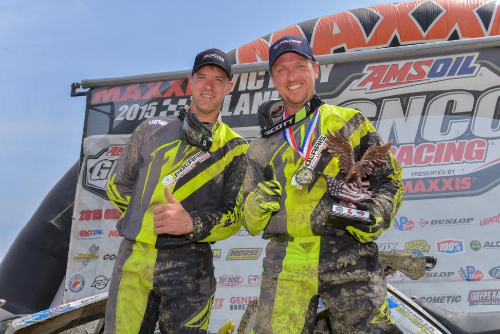 Teammates Kevin Trantham (left) and Michael Swift (right) went one and two at the inaugural Tomahawk GNCC