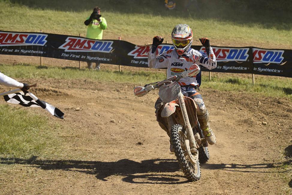 Kailub Russell took the win at the Rocky Mountain ATV/MC Mountaineer Run GNCC
