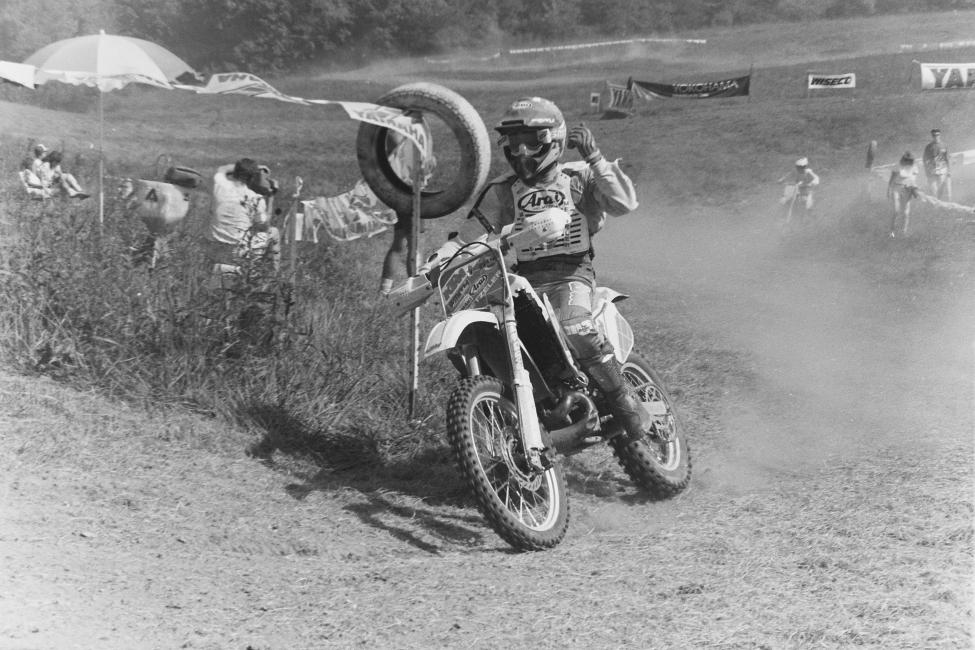 Scott Plessinger on his way to the 1991 Burr Oaks GNCC win Photo: GNCC Archives
