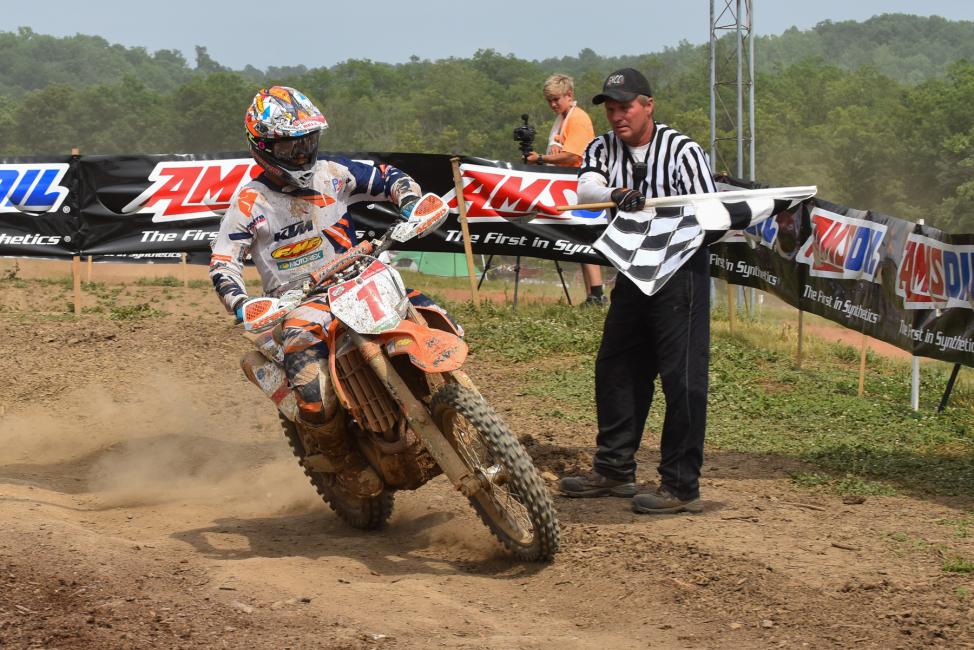 Kailub Russell dominated the 2015 Wiseco John Penton GNCC, finishing one minute and 37 seconds ahead of second.Photo: Ken Hill