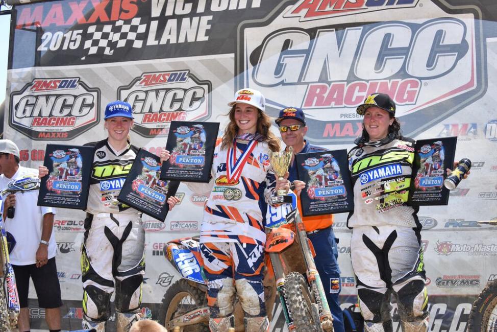 Kacy Maritnez earned the overall win in the morning bike race, along with the WXC class win at the Wiseco John Penton GNCC.