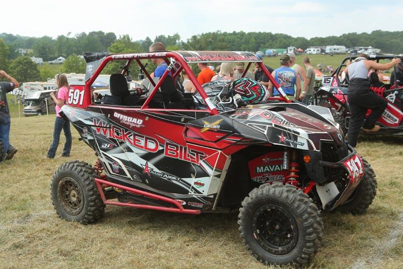 Treavis Poynter was running up front when a mechanical issue struck at the John Penton GNCC