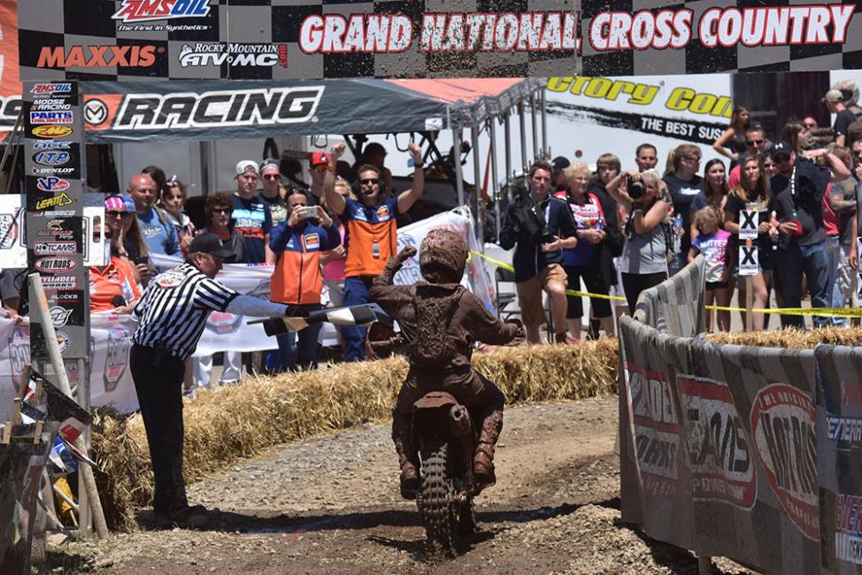 Martinez took the win in WXC at the AMSOIL Snowshoe GNCC
