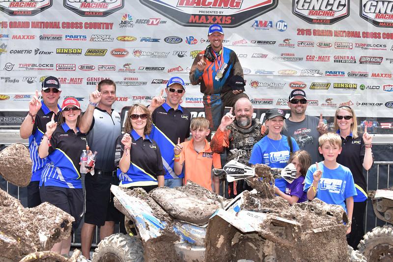 Team UXC/Factory Polaris Racing celebrated their win 