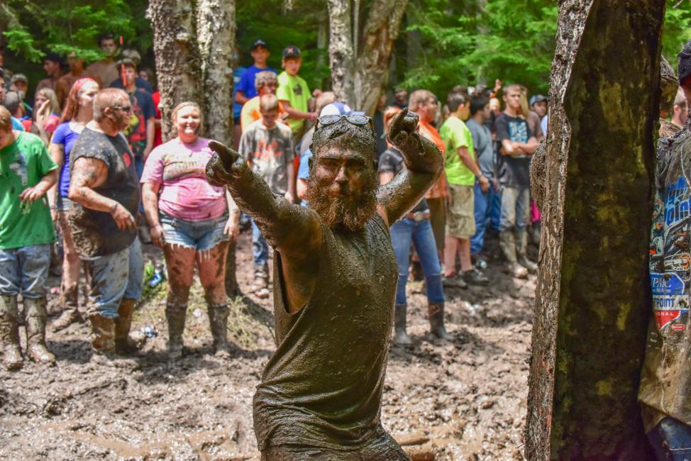 The mud fleas were in full force at the infamous Howard's Hole at Snowshoe!Photo: Ken Hill
