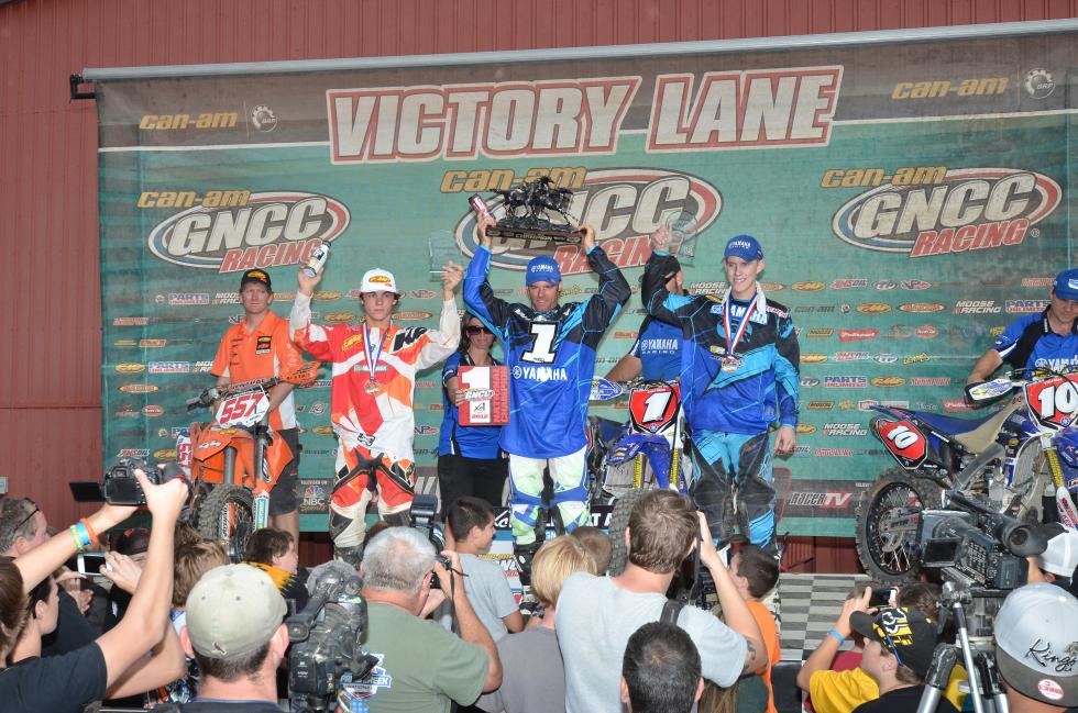 Paul Whibley also claimed his final GNCC overall win at Loretta Lynn's in 2012.Photo: Ken Hill