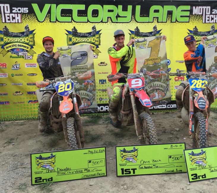 Chris Bach earns first place at the newly formed Crossroads XC race in Indiana.