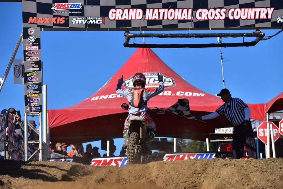 Kailub Russell crossed the finish line in fourth place overall.