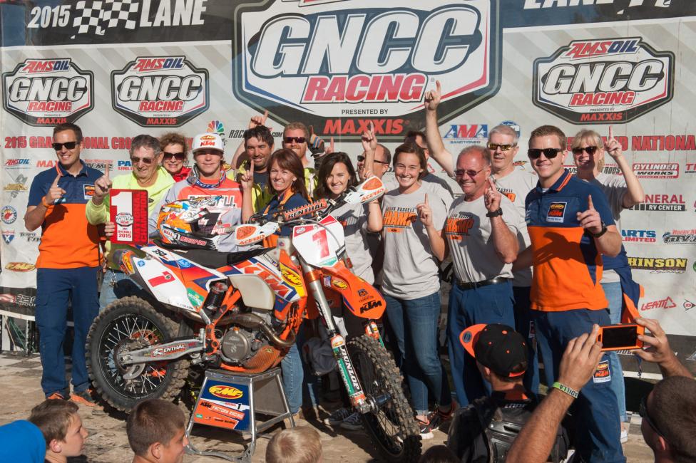 Kailub Russell was able to wrap up his 3rd consecutive GNCC National Champion at Unadilla!