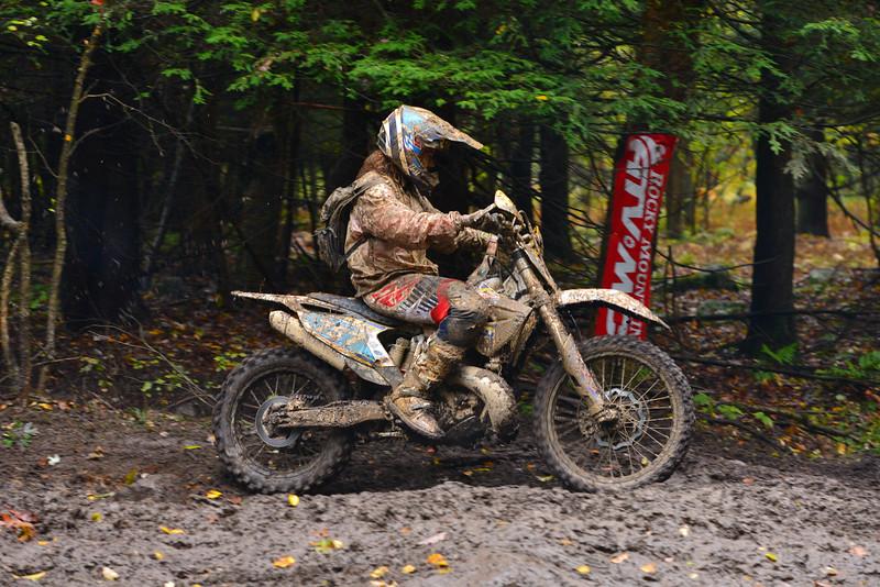 Sarah Baldwin pushes through the adverse conditions.