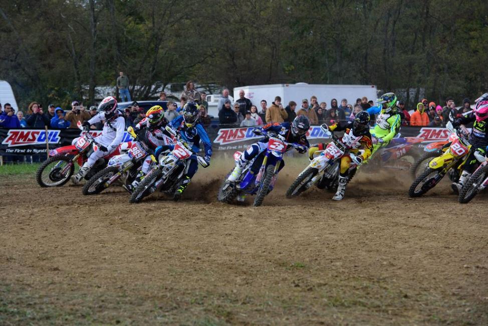 The XC1 Pros compete for the holeshot. Photo: Ken Hill